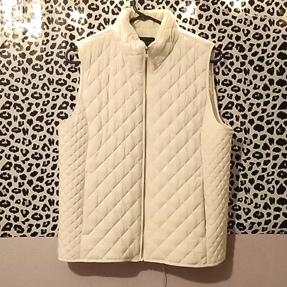Ann Taylor zipper sleeveless jacket